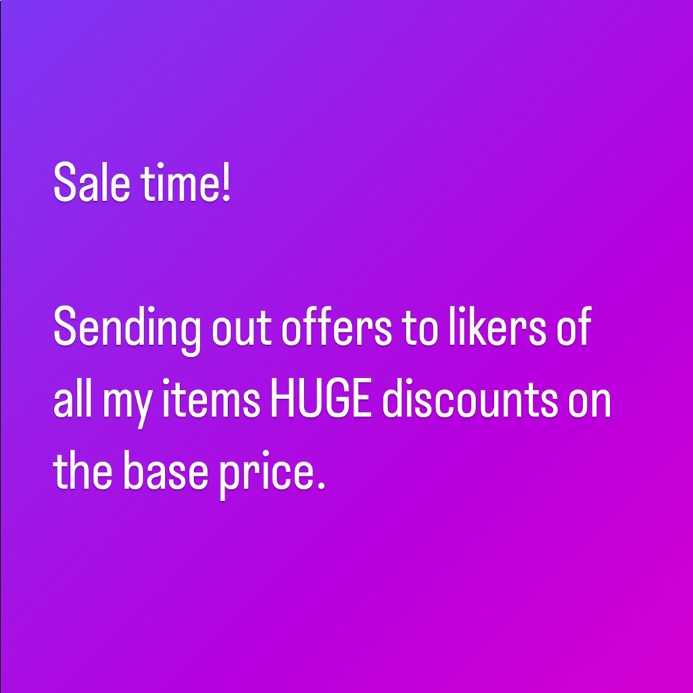 Sale time!! Huge Discounts for Likes!